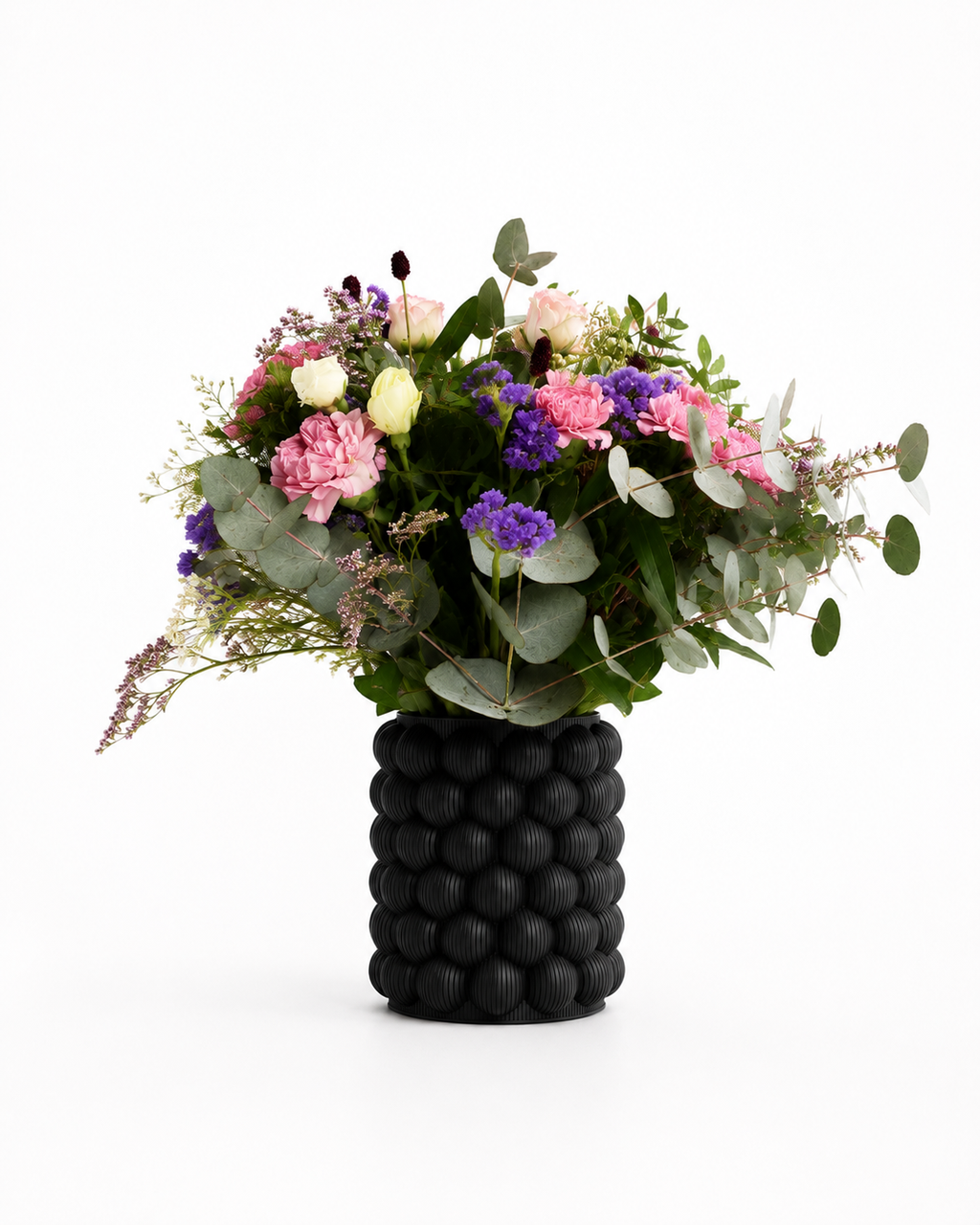3D Druck Bubble Vase in Schwarz aus PLA – Sn3ickz