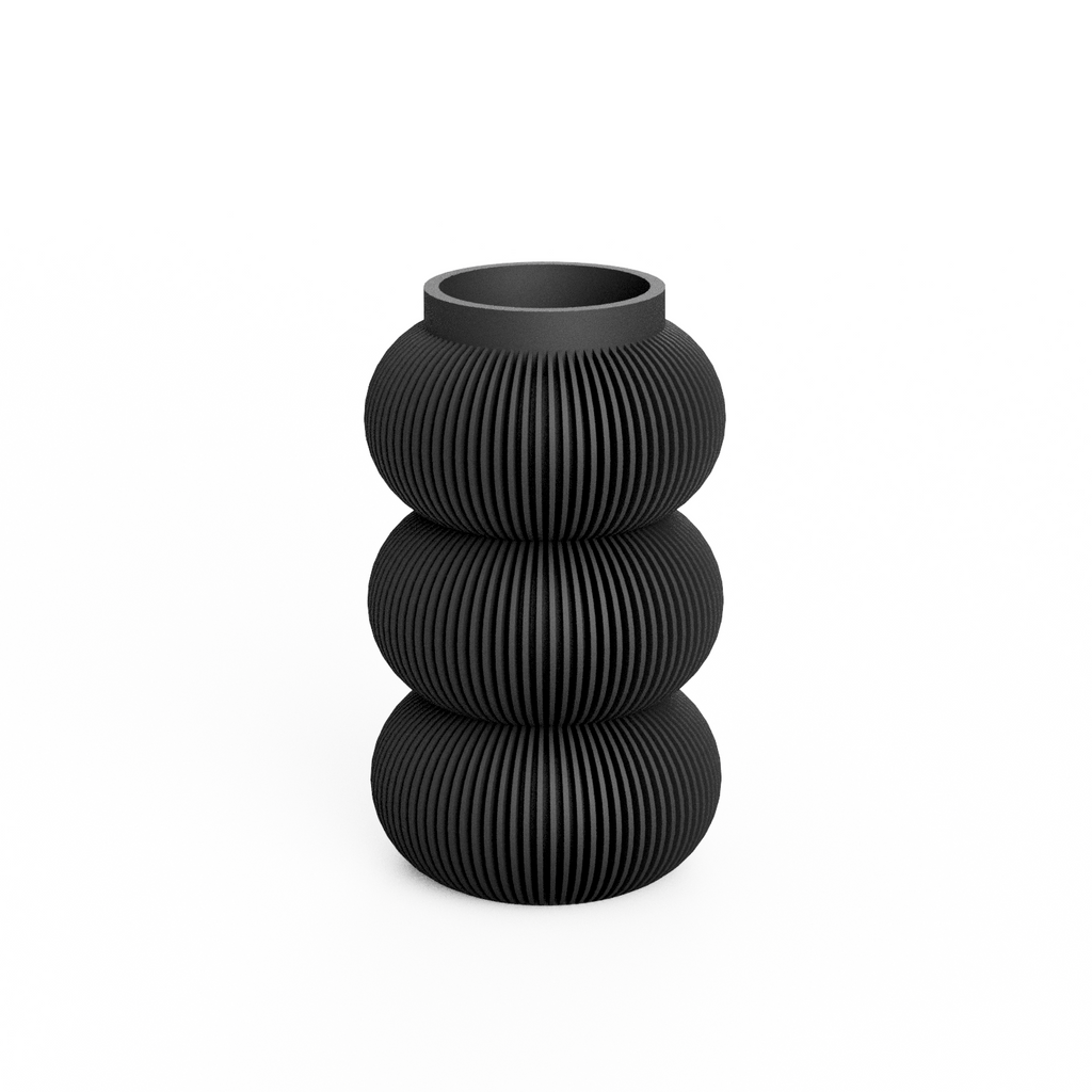3D Druck Ribbed Vase XL