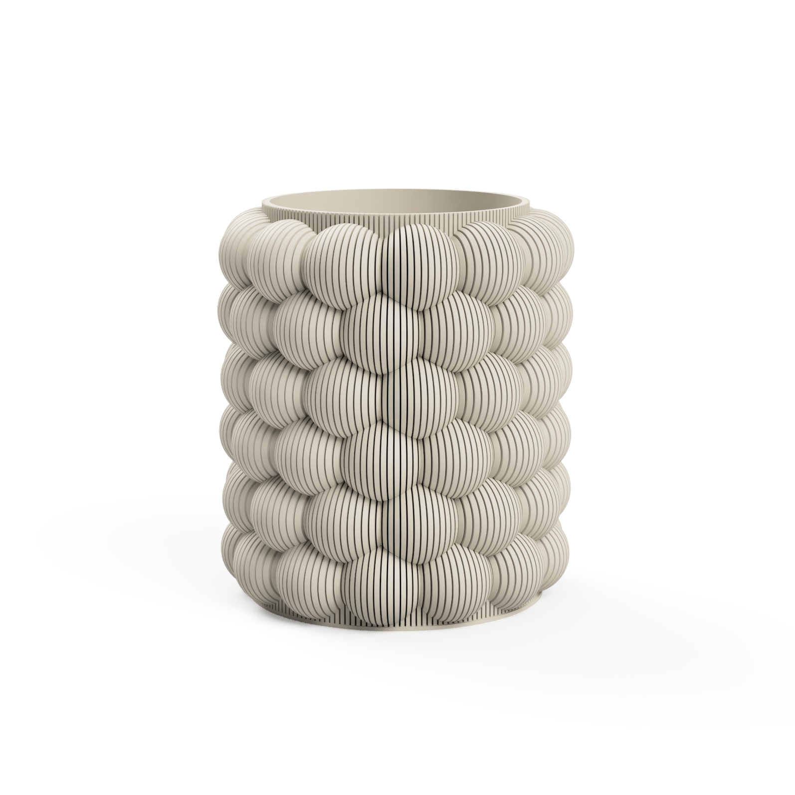 3D Druck Bubble Vase in Beige aus PLA – Sn3ickz