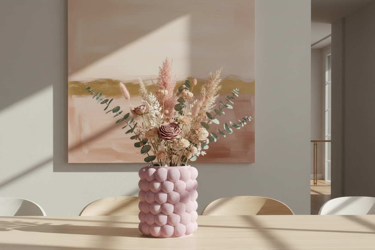 3D Druck Bubble Vase Esszimmer Pink aus PLA – Sn3ickz