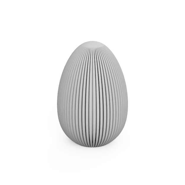 3D Druck Deko Ei mit Ohren